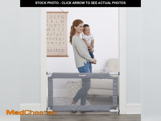 Lot 74-13547714 - Regalo Safety 27.5-50Ã¢â¬Â Extra Wide Mesh Baby Gate for Doorways &amp; Hallways, Expandable Press...