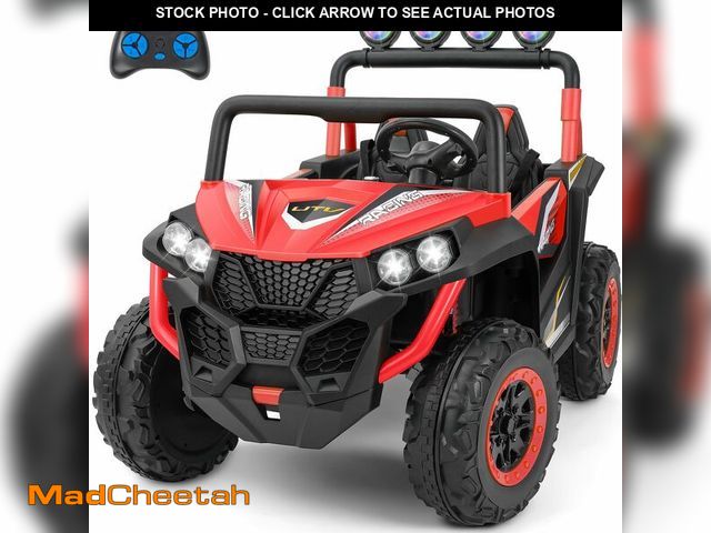 Lot 74-12784555 - ELEMARA 2 Seater 24V Ride on Toys for Big Kids,Side by Side Electric Car,4WD Off-Road Battery Powere...