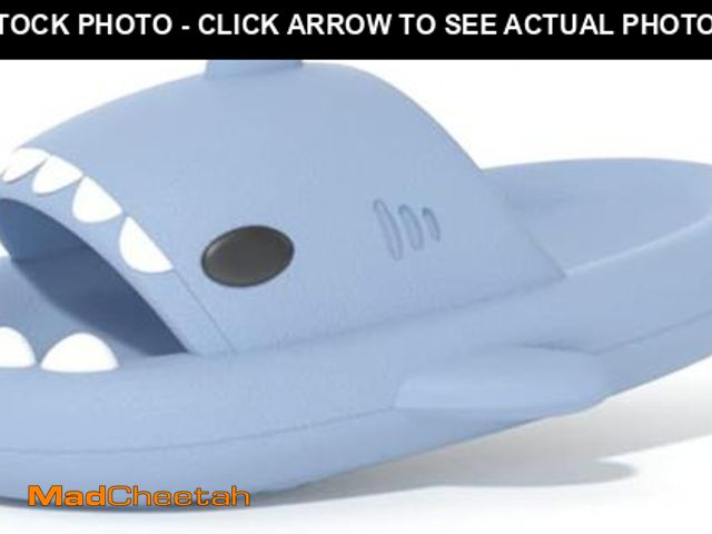 Lot 74-12333522 - *SEE DETAILS* welltree Shark Slides for Women and Men Novelty Pillow Slippers Open Toe Shark Sandals...
