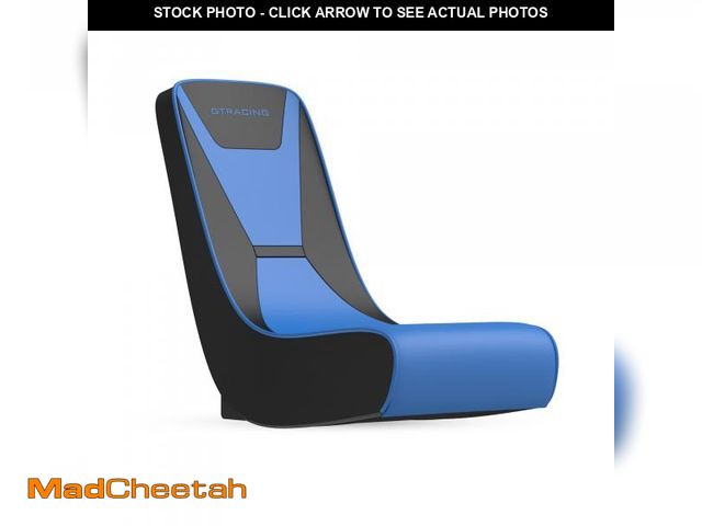 Lot 74-12421823 - GTRACING Faux Leather Floor Rocker Video Gaming Chair, Blue - UNUSED
