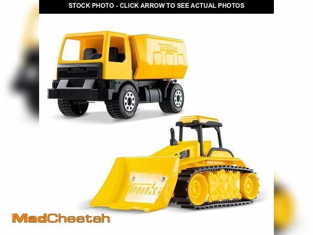 Lot 74-12978778 - Tonka - Steel Classics Giga Series - Dump Truck &amp; Bulldozer, 2-Pack - UNUSED