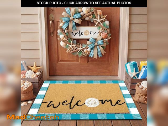 Lot 74-14153792 - Tinideya 2 Pcs Door Mat Welcome Non Slip Coir Mats Floor Layering Doormats Seasonal for Front Porch ...
