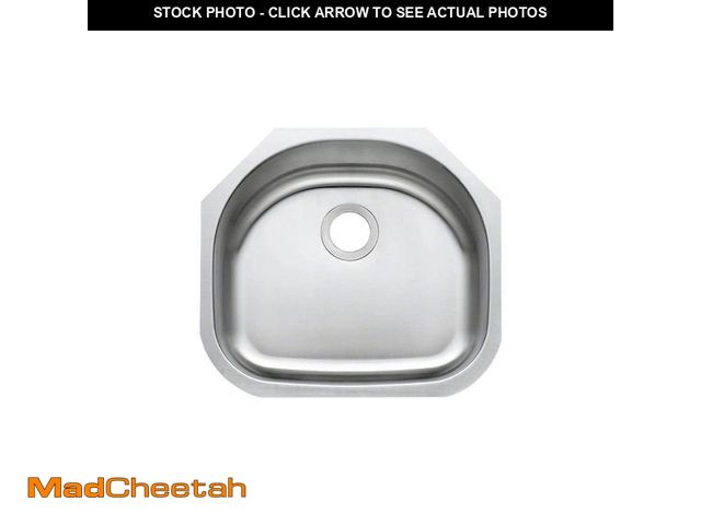 Lot 74-12828354 - CHESHIRE 23 in. Undermount Single D-Shape Bowl 18 Gauge Stainless Steel Kitchen Sink - UNUSED