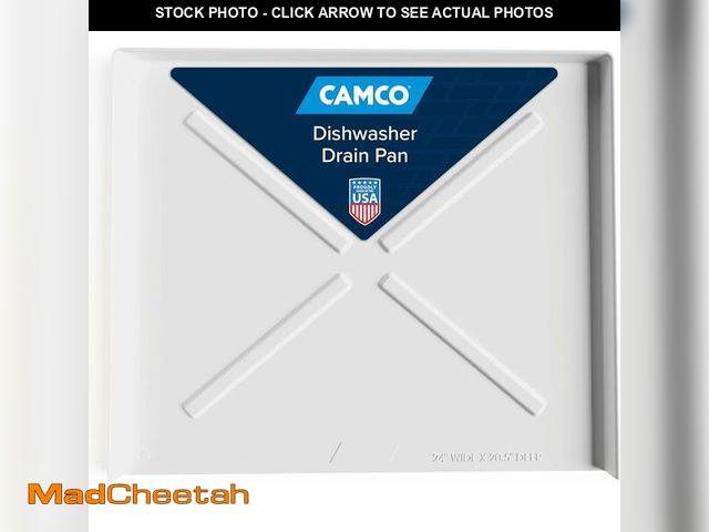 Lot 74-12695444 - Camco Dishwasher Drain Pan - Protects Floors, Cabinets, Walls &amp; Features Front Opening for Easy ...