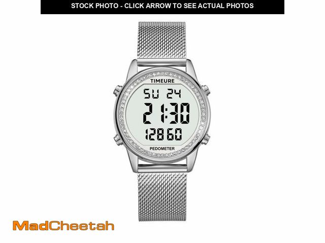 Lot 74-13549256 - TIMEURE Women's Step Counter Pedometer Watch Crystal Stone, No App, No Charging Needed for Step, Cal...