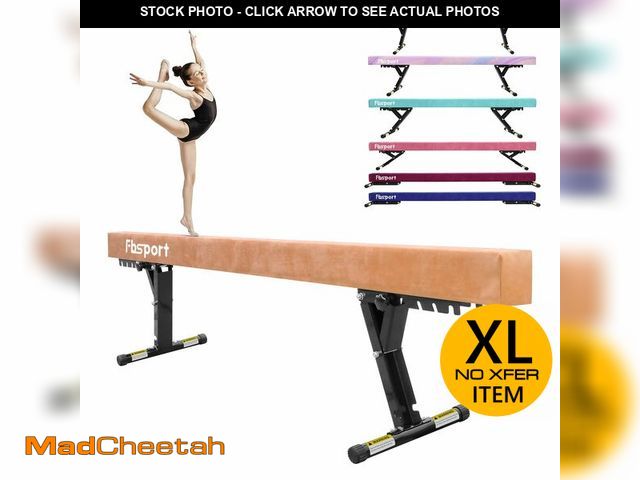Lot 74-13011744 - FBSPORT 8ft Adjustable Balance Beam: High and Low Floor Beam Gymnastics Equipment for Kids/Adults,Gy...