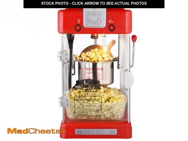 Lot 74-12170925 - Pop Pup Popcorn Machine - 2.5oz Popper with Stainless-Steel Kettle, Serving Tray, Warming Light and ...