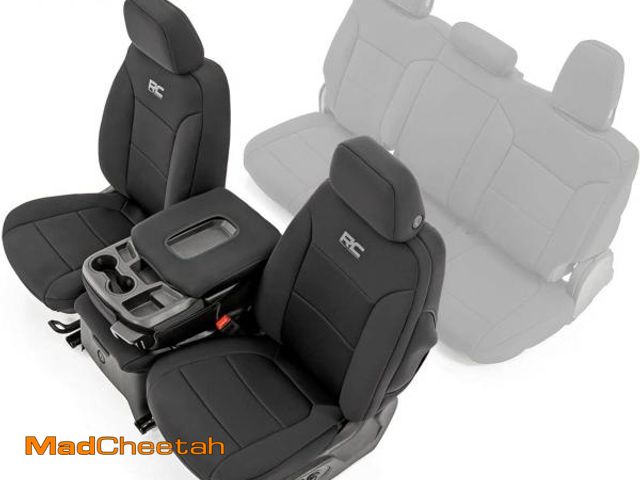 Lot 74-12368611 - Rough Country Neoprene Seat Covers for 2019-2025 Chevy/GMC 1500 - 91039 - UNUSED