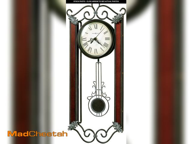 Lot 74-12098265 - Howard Miller Springdale II Wall Clocks - Analog Display Antique Style Pendulum Gray Wood Clocks wit...