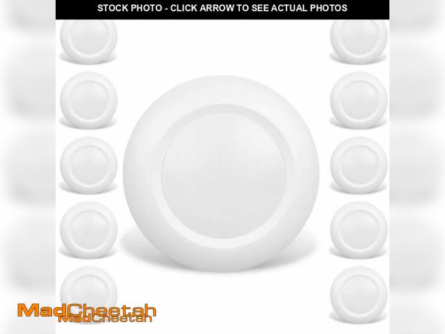 Lot 74-11504337 - JULLISON 10 Packs 4 Inch LED Low Profile Recessed &amp; Surface Mount Disk Light, Round, 10W, &gt;60...