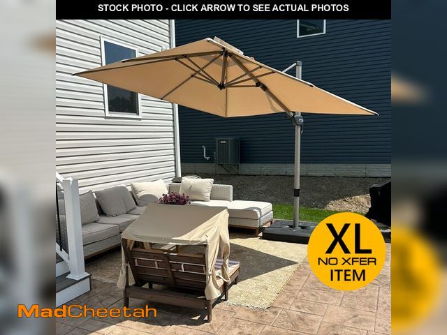 Lot 74-14361125 - PURPLE LEAF 9Ã¢â¬ X 9Ã¢â¬Ë Patio Umbrella Outdoor Cantilever Umbrella, Aluminum Offset Umbrella w...