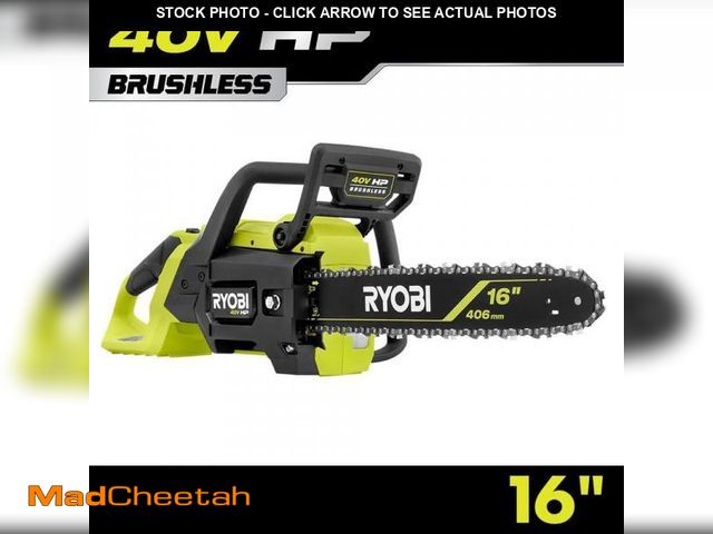 Lot 74-12365474 - RYOBI 40V HP Brushless 16 in. Battery Cordless Electric Chainsaw (Tool Only) - UNUSED