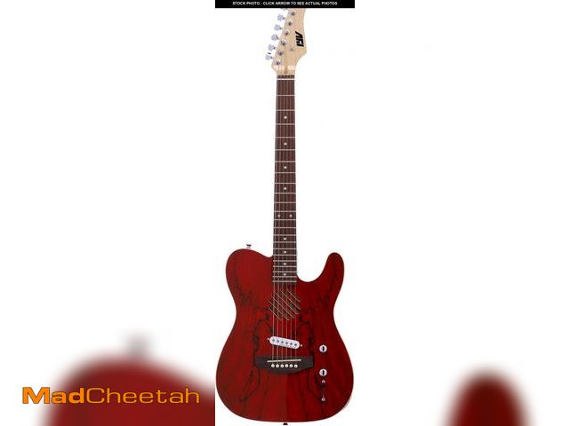 Lot 74-12170030 - IYV 6 String IYV-ITAP-200 Hollow Semi-Aucoustic Electric Guitar, Trans Red, Right, ITAP-200 - UNUSED