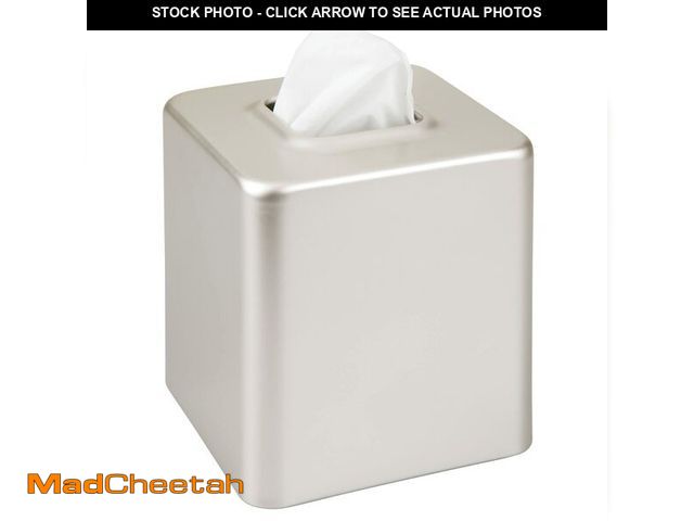 Lot 74-13717253 - mDesign Steel Square Tissue Box Cover, Modern Facial Tissue Holder for Bathroom Vanity Countertops, ...