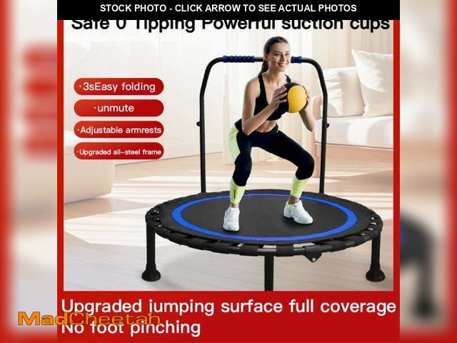 Lot 74-14355083 - XHYHWYD 40" Foldable Trampoline with Adjustable Handle Bar, 1 Count - USED