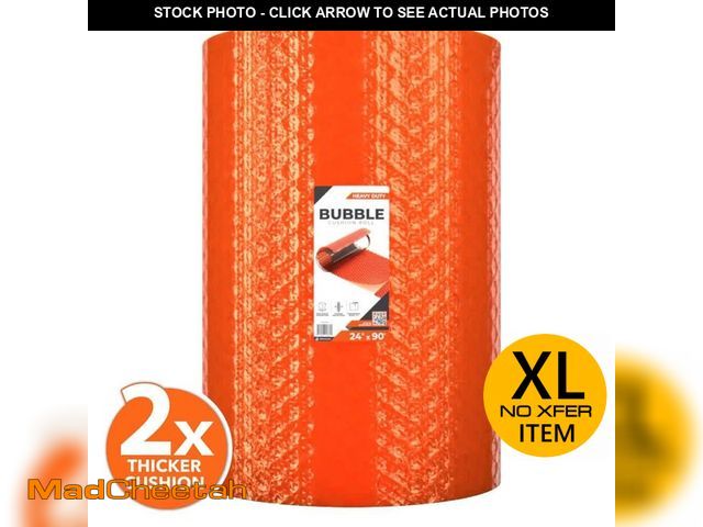 Lot 74-13046364 - pallet of orang bubble wrap 6 90ft rolls and 22 20ft rolls - UNUSED