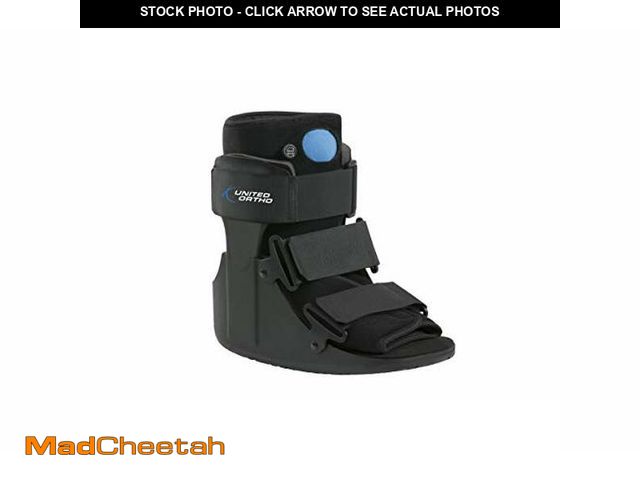 Lot 74-12544442 - United Ortho USA14115 Short Air Cam Walker Fracture Boot, Medium, Black - USED