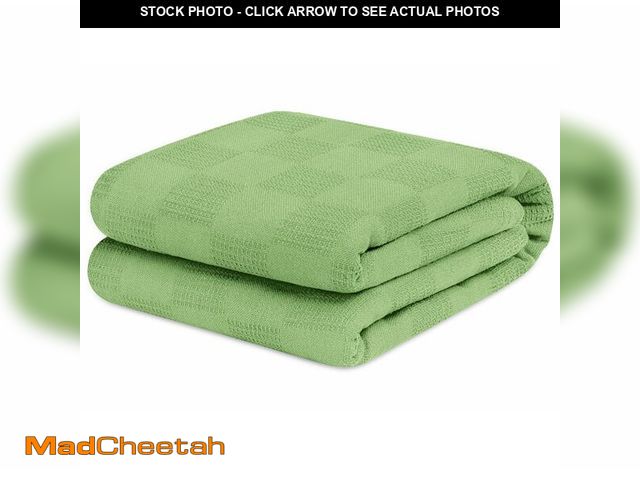Lot 74-12433036 - Avalon Bedding 100% Cotton Blanket Twin Size Thermal Blanket (72"x90") - Perfect Cotton Blankets Twi...