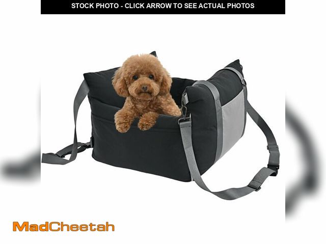 Lot 74-13819574 - Basics Dog Car Seat, Pet Booster for Small-Medium Dogs with Leash &amp; Washable Cover, Black - UNUS...