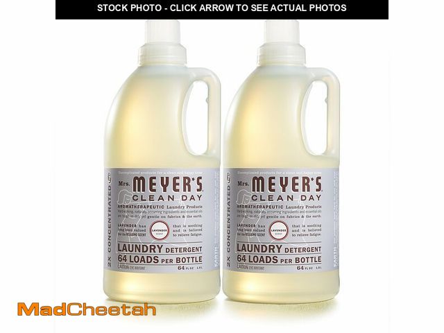 Lot 74-13952602 - MRS. MEYER'S CLEAN DAY Liquid Laundry Detergent, Cruelty Free, Lavender Scent, 64 oz- Pack of 2 - UN...