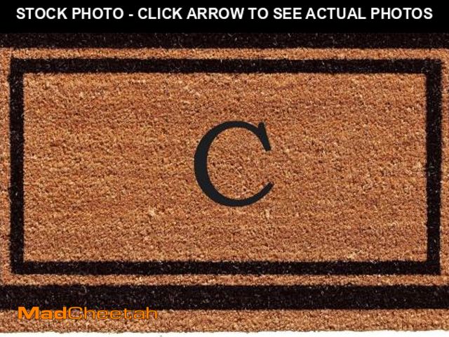 Lot 74-12136836 - Calloway Mills 152962436C Black Border 24" x 36" Monogram Doormat, (Letter C) - USED