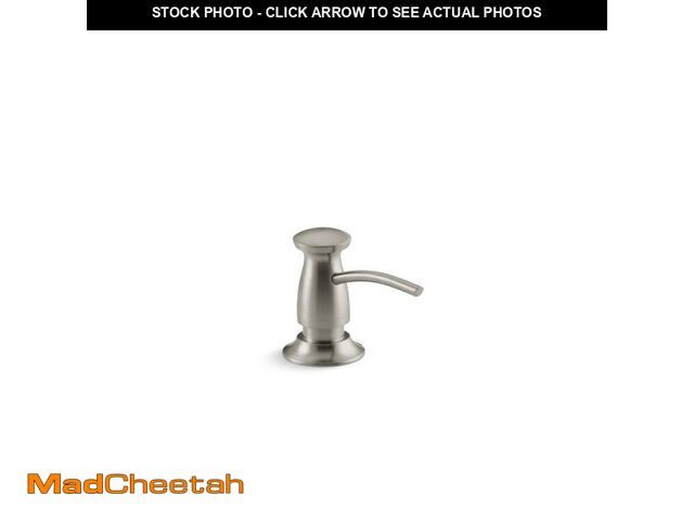 Lot 74-12830564 - (MISSING REFILL BOTTLE) KOHLER Soap/lotion dispenser with Transitional design in Vibrant Brushed Nic...