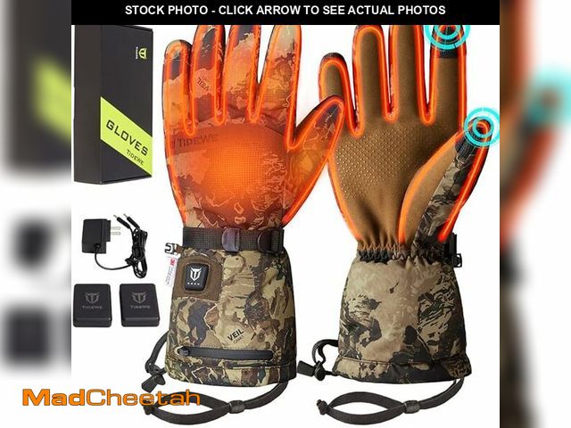 Lot 74-12683195 - Heated Gloves for Men Women - OIGOGOI 7.4V Battery 22.2WH Rechargeable Heated Ski Gloves Touchscreen...