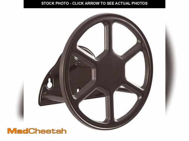 Lot 74-12746631 - LIBERTY GARDEN 125 ft. Black Steel Durable Wall Mounted Garden Hose Reel - UNUSED