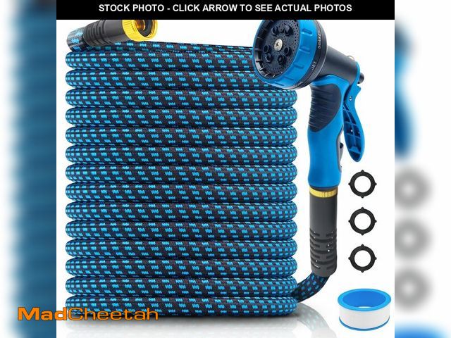 Lot 74-14267464 - Garden Hose 50ft, Non-Expanding Water Hose Ultra Lightweight, Kink-Free Flexible Hose with 10-Patter...