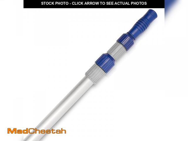 Lot 74-12151195 - Poolvio 12 FT Telescopic Swimming Pool Pole - Adjustable 2 Piece Aluminum Pool Pole for Pool Cleanin...