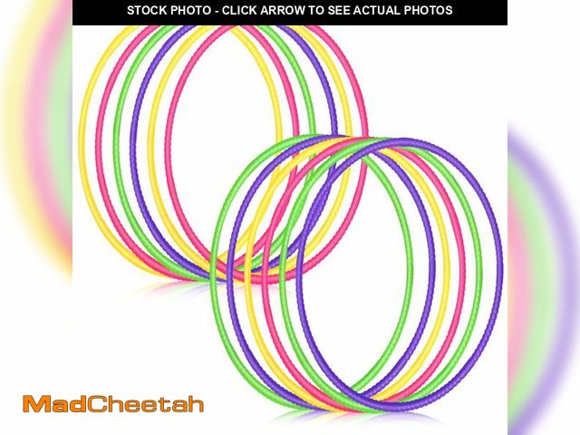 Lot 74-14064887 - Sratte 12 Pcs Toy Hoop for Kid Detachable Adjustable Toy Hoop Colored Hoop Exercise Ring Plastic Cir...