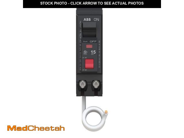 Lot 74-13785193 - ABB 15 Amp Single Pole Ground Fault Breaker with Self-Test (THQL1115GFTA) - UNUSED