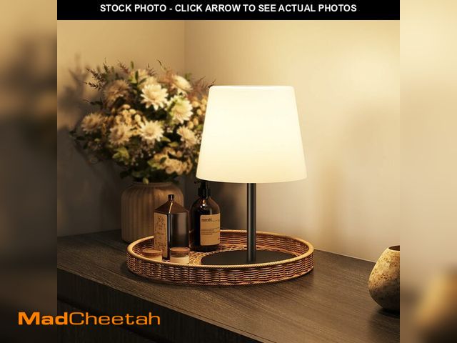 Lot 74-13624593 - EZVALO Outdoor Cordless Table Lamp, IP65 Waterproof 4500mAh Rechargeble Shower Lamp, Dimmable Touch ...