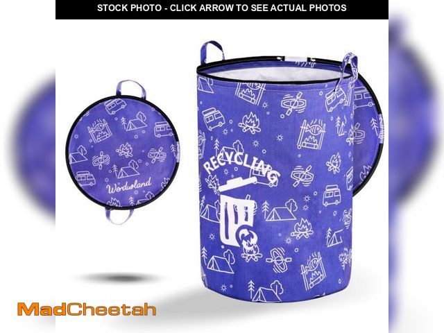 Lot 74-12222326 - Werduoland 1 Pcs 30 Gallon Collapsible Trash Can Portable Waterproof Reusable with Zippered Lid for ...