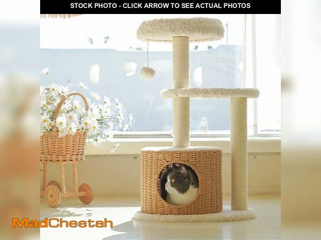 Lot 74-13800983 - Happy &amp; Polly 33.1" Cat Tree Tower - Condo with Scratching Posts Luxury Cozy House Indoor for Ca...
