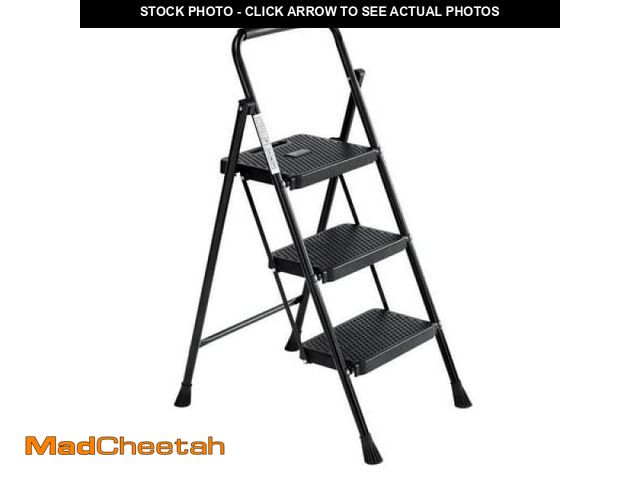 Lot 74-12144924 - JOINSUN 3 Step Ladder  Lightweight Folding Step Stool  Anti-Slip Pedal  Portable  800lbs Capacity - ...