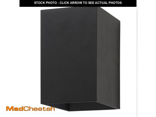 Lot 74-12745848 - Home Decorators Collection Greeleyville 8 in. 1-Light Sand Black Integrated LED Hardwired Outdoor Wa...