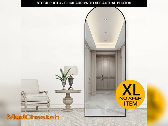 Lot 74-13075203 - RACHMADES 64"x21", Body Floor Mirror with Stand, Standing Hanging or Leaning Against Wall for Bedroo...