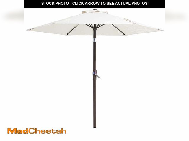 Lot 74-14436892 - Napwant 7.5ft Patio Umbrella, 6 Sturdy Ribs Outdoor Table Umbrella with Push-Button Tilt &amp; Crank...