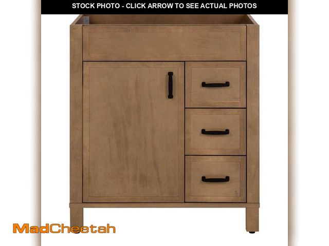Lot 74-14605552 - Home Decorators Collection Winsome 30 in. Freestanding Bath Vanity Cabinet without Top in Sand WS30-...