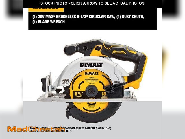 Lot 74-12745658 - DEWALT 20V MAX Cordless Brushless 6-1/2 in. Sidewinder Style Circular Saw (Tool Only) - UNUSED