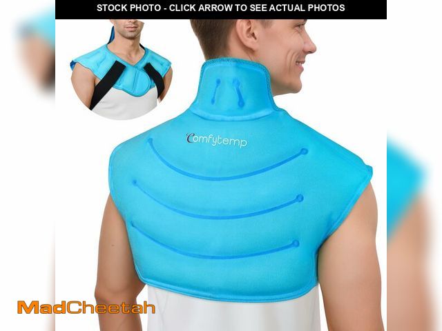 Lot 74-14146119 - Comfytemp Large Ice Pack for Neck Shoulders Upper Back Pain Relief with Straps, Reusable Gel Ice Wra...