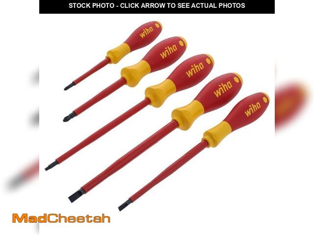 Lot 74-14193338 - Wiha Insulated SoftFinish Slotted Phillips Square Screwdriver Set (5-Piece) - UNUSED