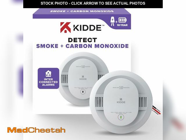 Lot 74-14336021 - Kidde Smoke and Carbon Monoxide Detector, Hardwired with 10-Year Battery Backup, LED Status Lights, ...