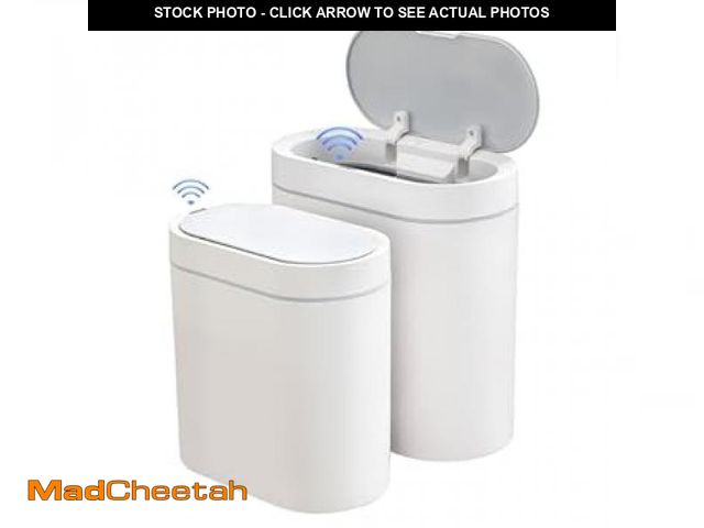 Lot 74-12125002 - ELPHECO 2 Pack Bathroom Motion Sensor Trash can 2.5 Gallon + 2 Gallon Automatic Garbage Can Bathroom...