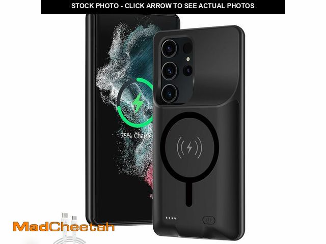 Lot 74-13548530 - SNRONEW Battery Case for Galaxy S22 Ultra/S23 Ultra, [12000mAh] Slim Portable Protective Fast Chargi...