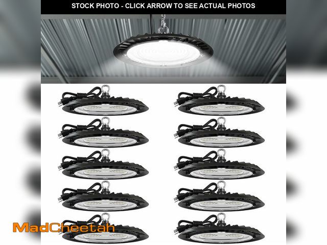 Lot 74-13844861 - Sunco 10 Pack UFO LED High Bay Light, 150W, 19500 Lumens, 5000k Ultra Bright Commercial Shop Lights ...