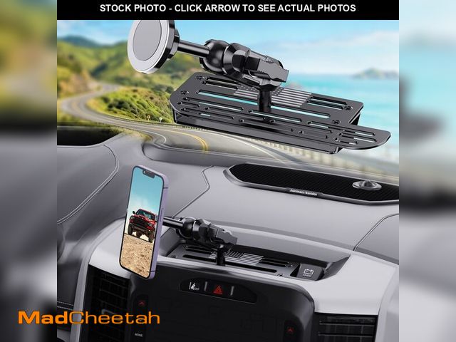 Lot 74-14065132 - SwiftGaze Stainless Steel Phone Mount for 2019+ Ram 1500/2500/3500/TRX, Magnetic &amp; Clamp Dual He...