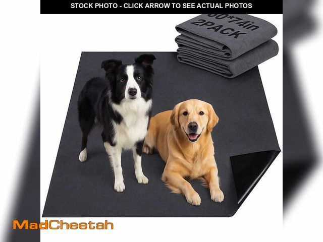 Lot 74-14213427 - Shinylin 2 Pack Extra Large 60"x74" Reusable Dog Mat Jumbo Waterproof Absorbent Non-Slip Pee Pads Ma...