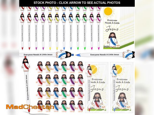 Lot 74-12216148 - Gilprop 72 Pcs Christian Jesus Pens Gift Bulk for Kids Sunday School Prize Includes 24 Everyone Need...